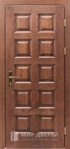 Входная дверь в дом с МДФ №32 внешняя - фото