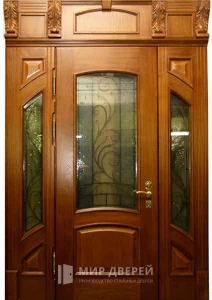 Металлическая премиальная дверь в частный дом №18 внешняя - фото