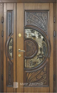 Теплая дверь в коттедж №357 внешняя - фото