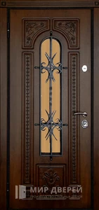Стальная дверь с кованными элементами №13 внутренняя - фото