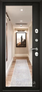 Российская дверь с зеркалом Венге с  пенополистиролом №19 внутренняя - фото