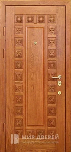 Входная металлическая дверь из массива дуба №10 внутренняя - фото