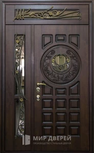 Входная металлическая дверь высокая №382 внешняя - фото