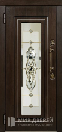 Фото 2 «Входная дверь с витражом и стеклопакетом №5»